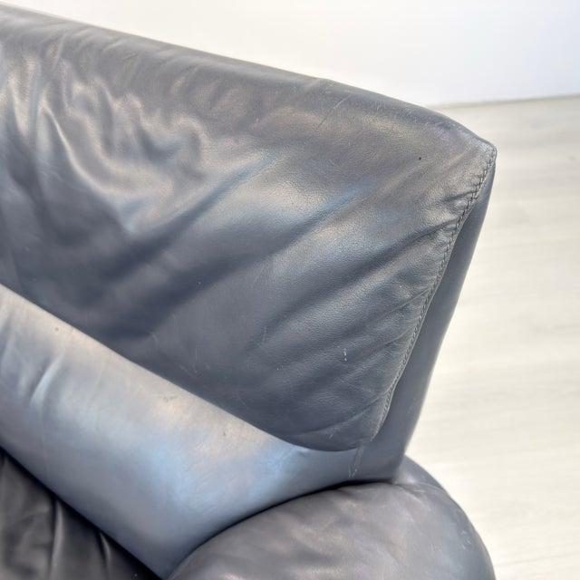 Dark Blue Black De Sede Ds 2011 Leather Sofa For Sale - Image 12 of 16