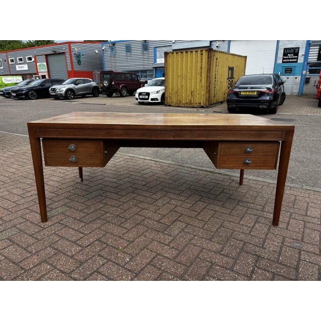 Large Mid-Century Diplomat Desk by Finn Hugo for France & Son, 1960s For Sale - Image 6 of 10