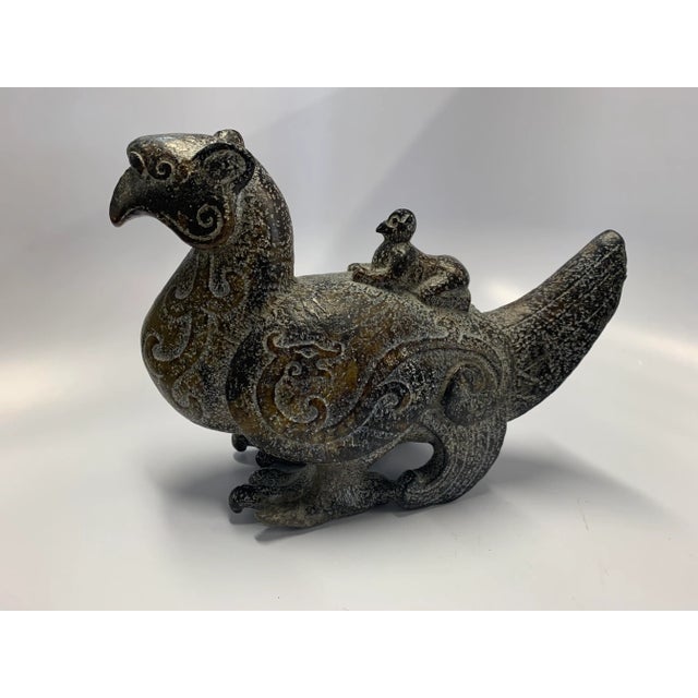 15th Century & Earlier Ancient Serpentine Bird Statue For Sale - Image 5 of 5