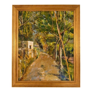 Vintage European Oil Landscape Painting For Sale