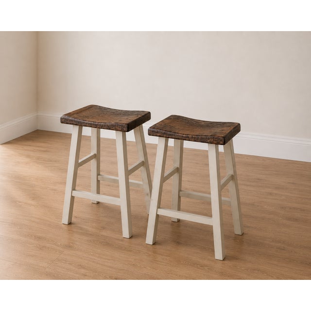 Bring warmth and organic character to your kitchen or entertaining space with this beautiful pair of handcrafted counter...