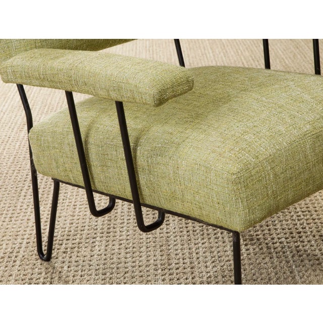 Dan Johnson Pacific Iron Attributed Armchair, Mid Century Modern Lounge Chair, Sculptural Iron Frame Chair, Circa 1950s For Sale - Image 13 of 17