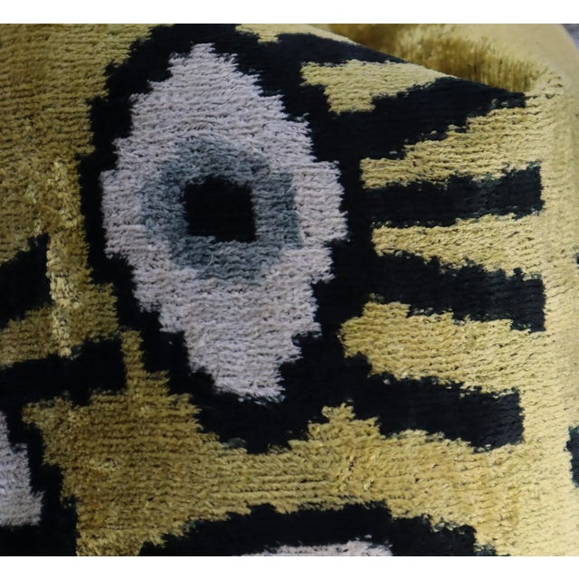 Contemporary Handmade Velvet Evil Eye Good Luck Throw Pillow & Down Feather Insert For Sale - Image 10 of 12