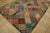 1930s Multi Geometric Folk Art Antique American Hooked Rug 6' X 8'9" Woven Wool Carpet For Sale - Image 4 of 12