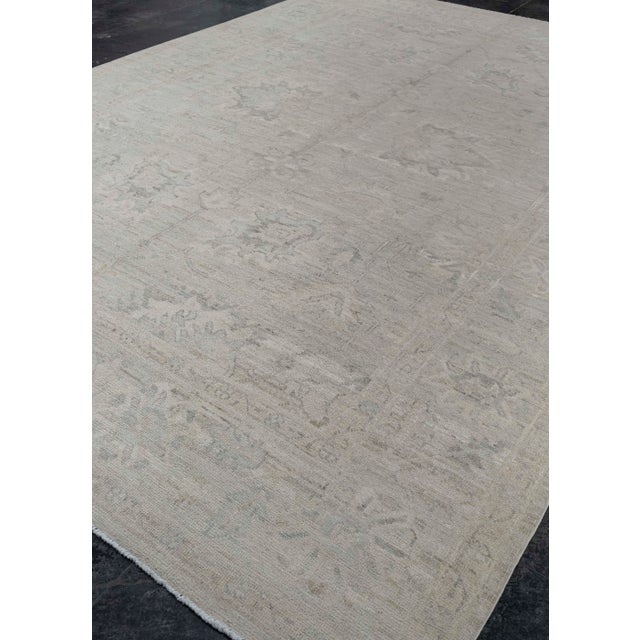 Gray Oushak Rug 9'8" x 13'8" For Sale - Image 8 of 8