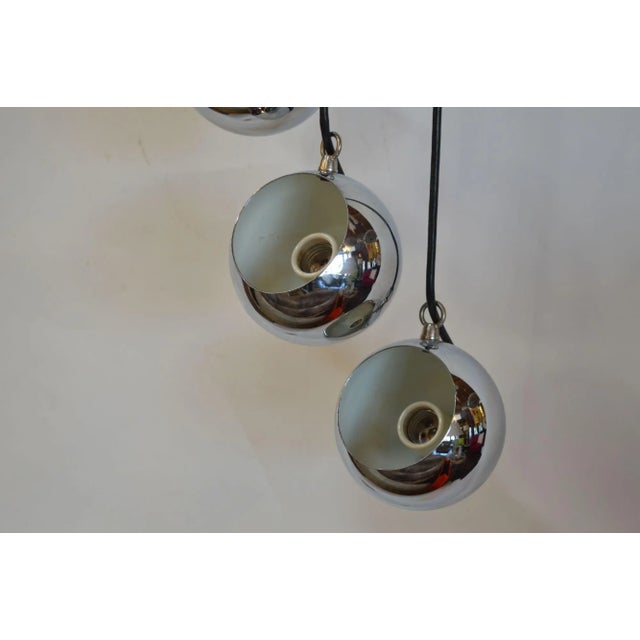 Chrome Mid-Century Italian Chrome Cascading Style Chandelier For Sale - Image 8 of 12