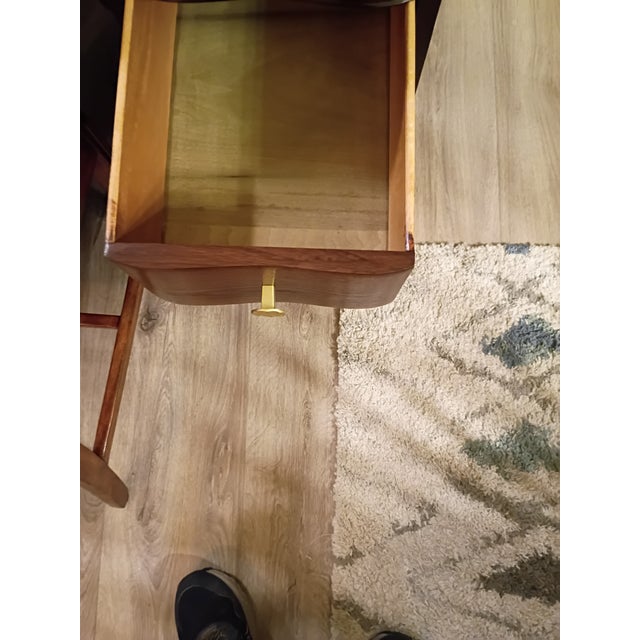 Vintage Solid Wood Desk With Chair For Sale - Image 16 of 18