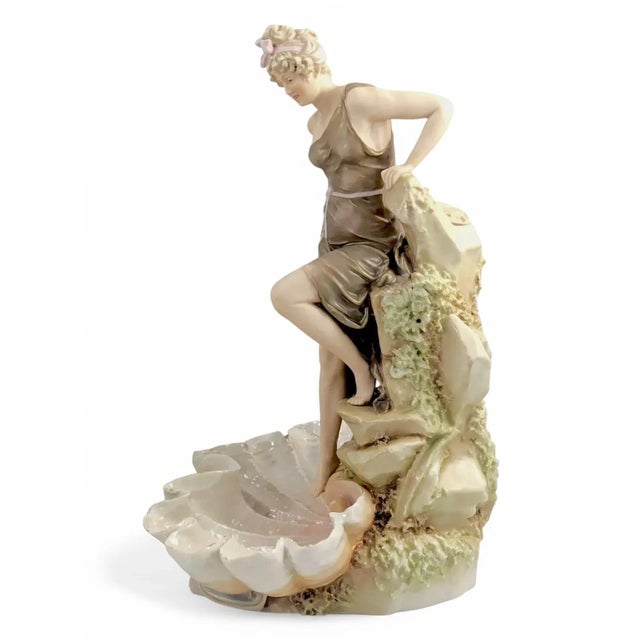 Large Art Nouveau Porcelain Centrepiece from Royal Dux, 1900 For Sale - Image 11 of 17