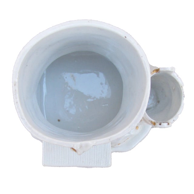 Early 20th Century Porcelain Wishing Well Humidor / Match Striker For Sale - Image 5 of 6