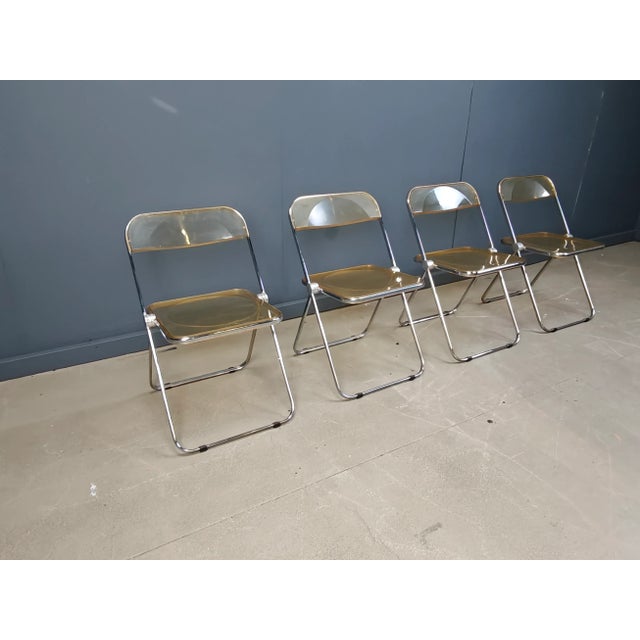 Mid-Century Modern Vintage Plia Chairs from Castelli / Anonima Castelli, 1970s, Set of 4 For Sale - Image 3 of 11