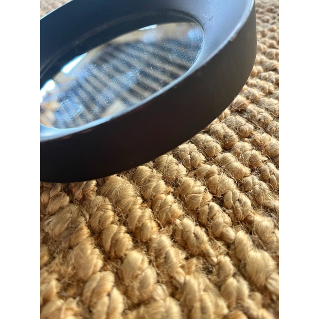 Minature Espresso Brown Vintage Round Mirror For Sale - Image 9 of 12