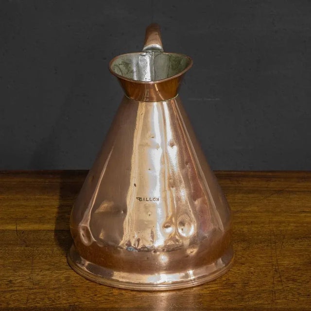 Antique One Gallon Copper Flagon For Sale - Image 3 of 8