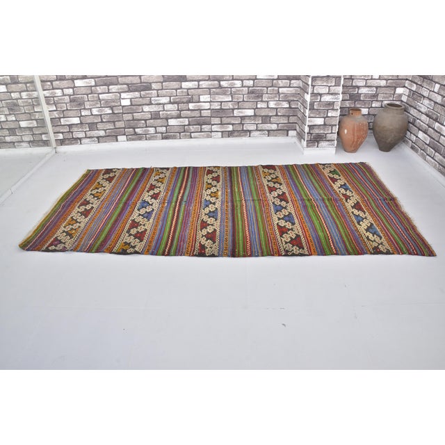 Handmade wool carpet in Turkish Anatolia , Vintage Oushak Rug,Turkish Vintage Anatolian Rug, Handmade wool Rug . One Of...