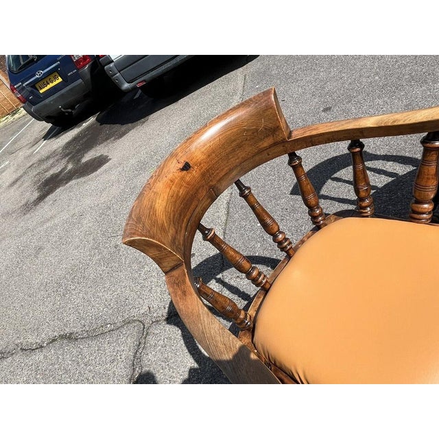 Set of Victorian Armchairs in Brass Castors For Sale - Image 10 of 16