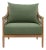 Outdoor Teak & Fern Green Arm Chair For Sale