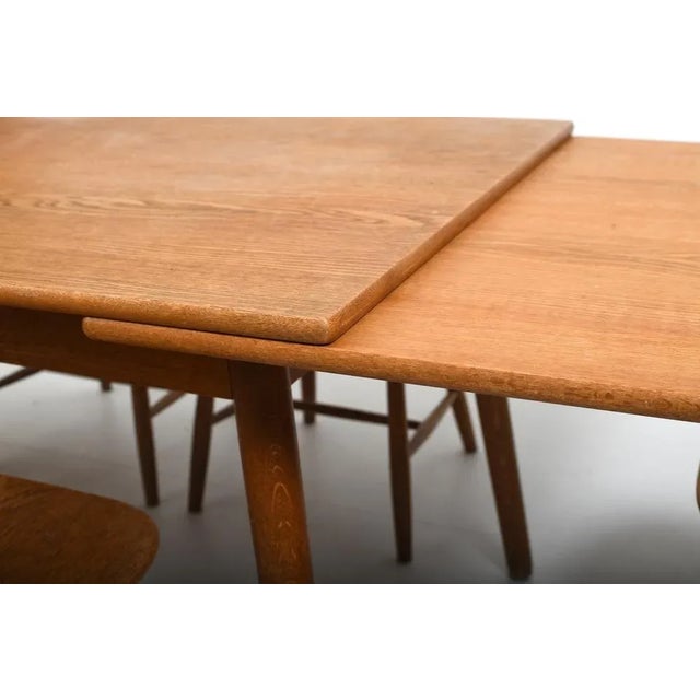 Dining Table & Chairs by Ejvind A. Johansson & Poul Volther for FDB Møbler, 1960s, Set of 7 For Sale - Image 10 of 13