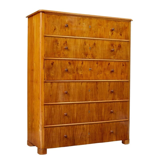 Tall 19th Century Elm Secretaire Chest of Drawers For Sale - Image 12 of 12