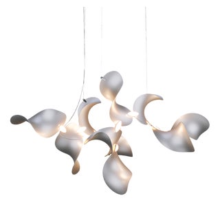 Dune 10 Cluster Pendant Light with Silver Anodized Shades by Daniel Becker For Sale