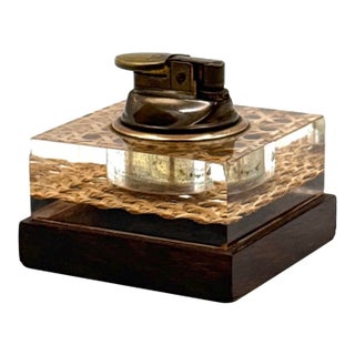Mid-20th Century Lucite Table Lighter, Italy 1970s For Sale