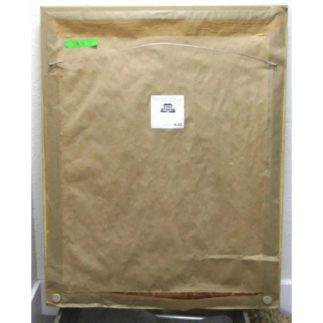 1900 - 1909 Framed Authentic 1908-1912 Us 48 Star Flag on Gauze on Pole For Sale - Image 5 of 5