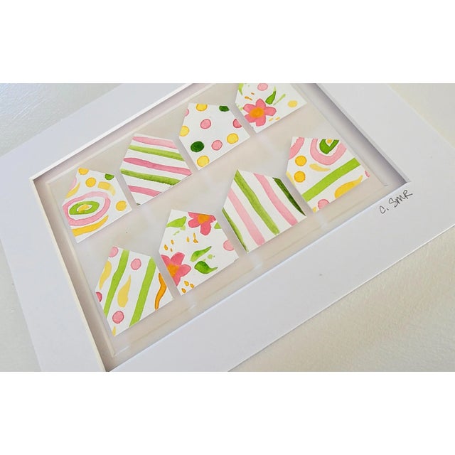 New whimsical watercolor 3D collage artwork collection! These little houses are hand cut from my original paintings on...