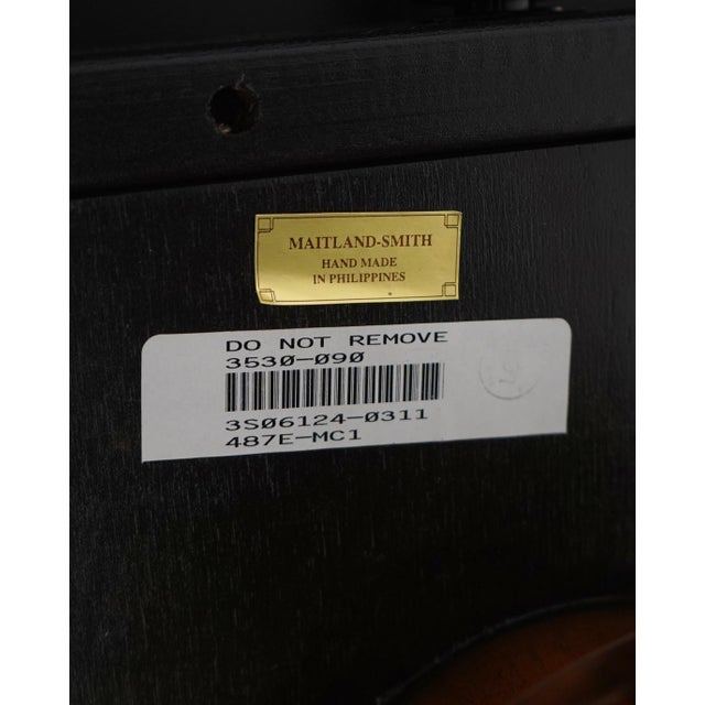 Maitland Smith Round Inlaid Top Bronze Feet Center Table For Sale - Image 14 of 14