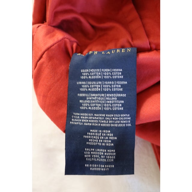 Early 21st Century Ralph Lauren Quilted Cotton Euro Sham Pillows 27 X 27 - A Pair For Sale - Image 5 of 5