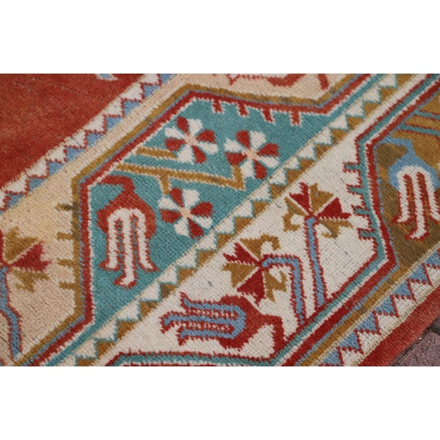 Textile 1970s Boho Style Handmade Cream Milas Area Rug For Sale - Image 7 of 12