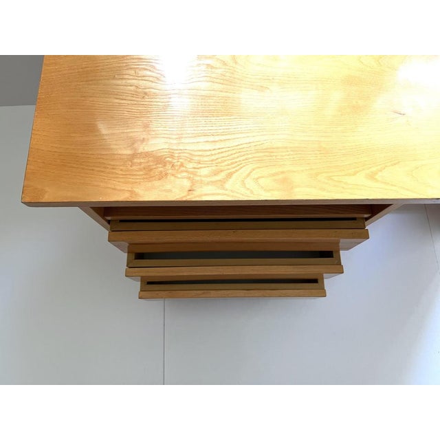 Tan Mid-Century Writing Desk, 1970s For Sale - Image 8 of 17