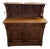 100+ Year Old Hutch Cabinet, Burl Wood Inlay, Hand Carved, Beautiful Antique For Sale