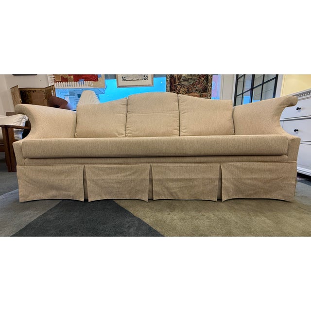 Camelback Sofa With Kick Pleat Formal Sofa For Sale - Image 4 of 12