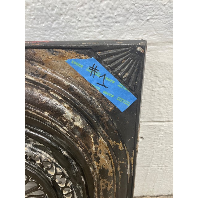 Black Late 19th Century 21" W X 26.5"h Decorative Burnished Finish Cast Iron Fireplace Surround and Insert For Sale - Image 8 of 8