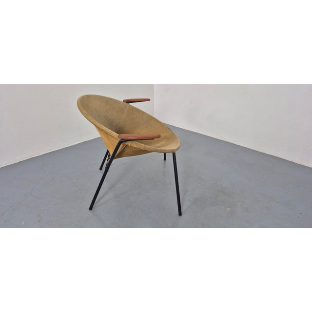 Sueded Balloon Chair by Hans Olsen for Lea Furniture, Denmark, 1950s For Sale - Image 9 of 18