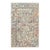 5x8 Ivory Machine Made Wool Viscose Faded Floral Border Geometric Carpet Rug For Sale