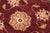 1990s Boho Chic Ziegler Ethelyn Red/Ivory Wool Round Rug- 8'0'' X 8'3'' For Sale - Image 5 of 10