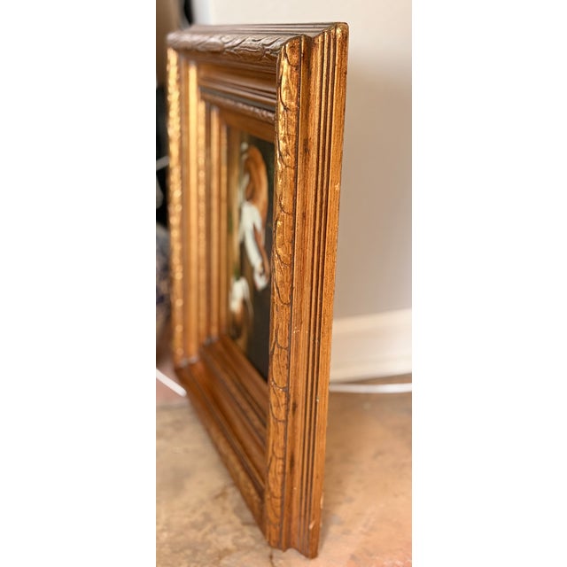 Vintage Borofsky Signed With Rabbits Foraging Oil Painting For Sale - Image 9 of 16