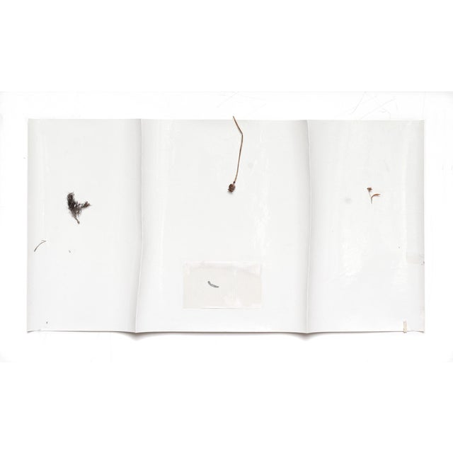 Abstract Contemporary Abstract High Gloss Lacquer, Marinage/Paper "White River #18" by Harald Kröner For Sale - Image 3 of 6
