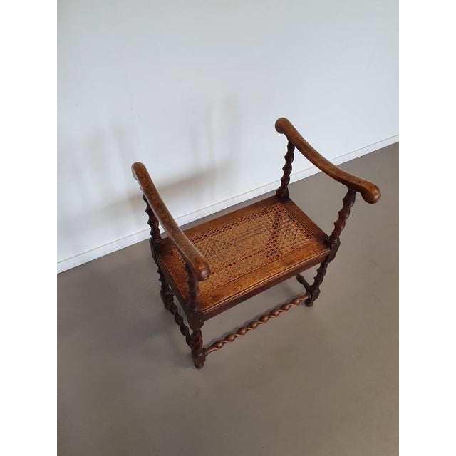 Wokkel Chair with Armrests and Webbing Seat For Sale - Image 3 of 10