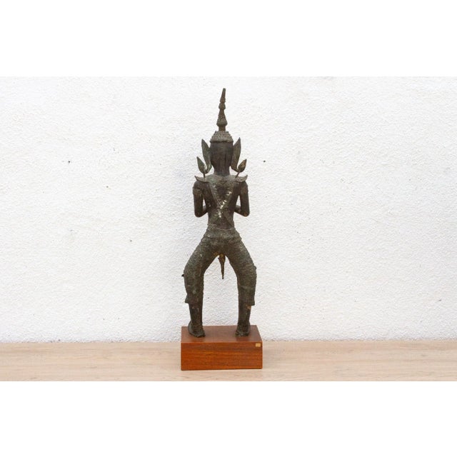Golden Guardian, Antique Bronze Thai Statue For Sale In Los Angeles - Image 6 of 9