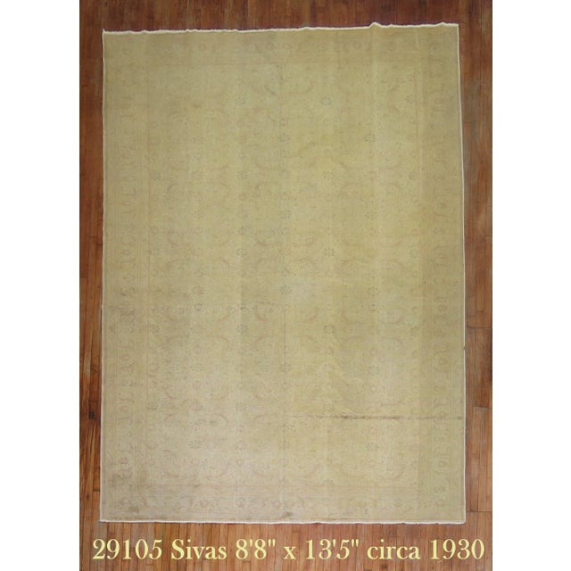 Pale Turkish Room size Rug For Sale - Image 11 of 18