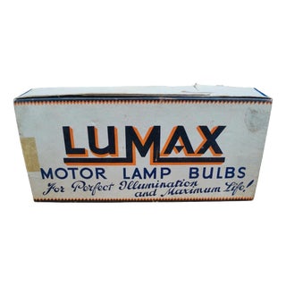 Vintage Automobilia Motor Lamp Bulbs in Box from Lumax, 1954 For Sale