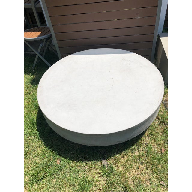Restoration Hardware Large Cosimo Outdoor Gray Round Cement Table