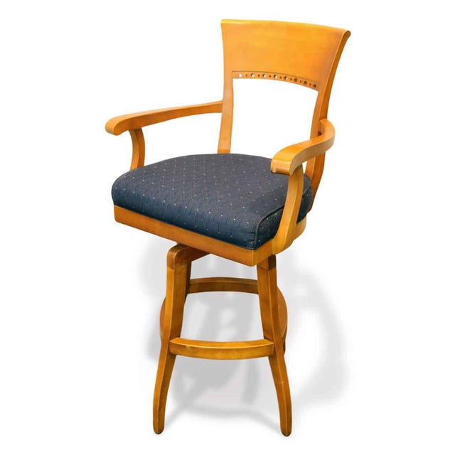 Blue High Top Swivel Chair | Chairish