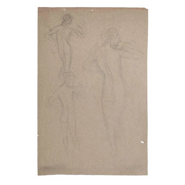 Gaspard Maillot, Nudes, Pencil Drawing, Early 20th Century For Sale