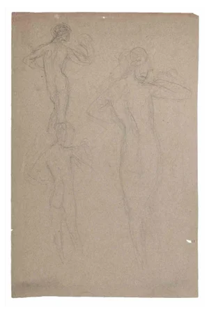 Gaspard Maillot, Nudes, Pencil Drawing, Early 20th Century