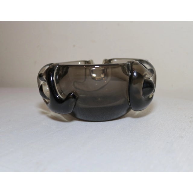 Vintage Hand Blown Murano Smokey Quartz Art Glass Cigarette Cigar Ashtray Italy For Sale In New York - Image 6 of 11