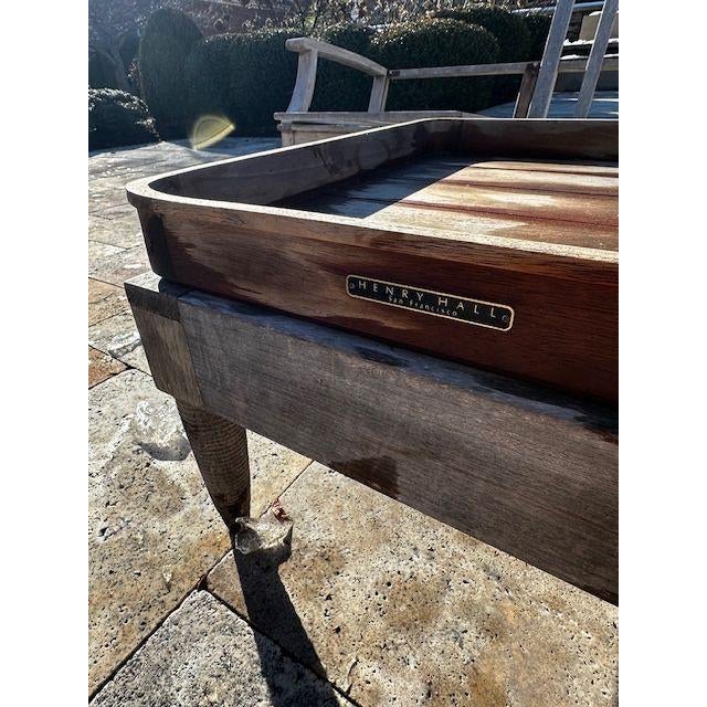 Teak Bench Table With Tray by Henry Hall For Sale In Richmond - Image 6 of 10