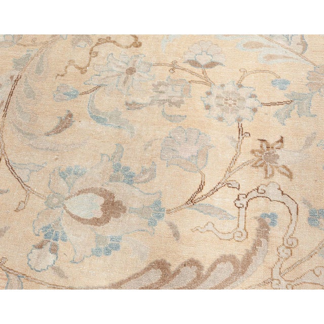 Brown Persian Tabriz Rug For Sale - Image 8 of 8