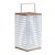 Illuminate your space with the elegant Metal Box Lantern with Natural Wood Accents. Crafted in cool white metal with...