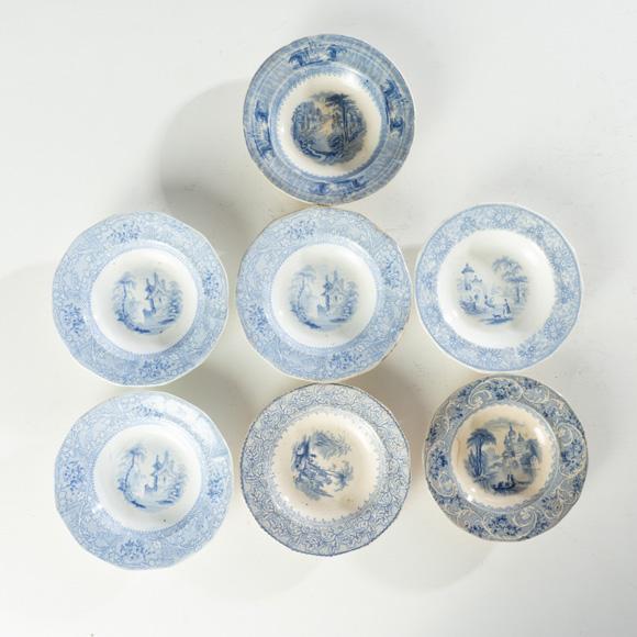 Early 20th Century Blue and White Transferware - 21pcs For Sale - Image 13 of 18